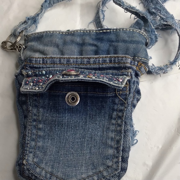 Concealed Carry Jean 5 Pocket Purse Lined Bling Snaps closure on side open top - Picture 7 of 8